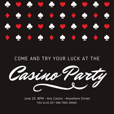 Free custom printable casino invitation templates .